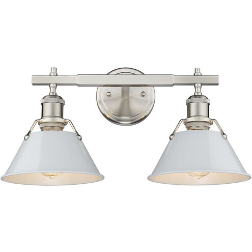 Orwell 2 Light 18 inch Pewter Vanity Light Wall Light